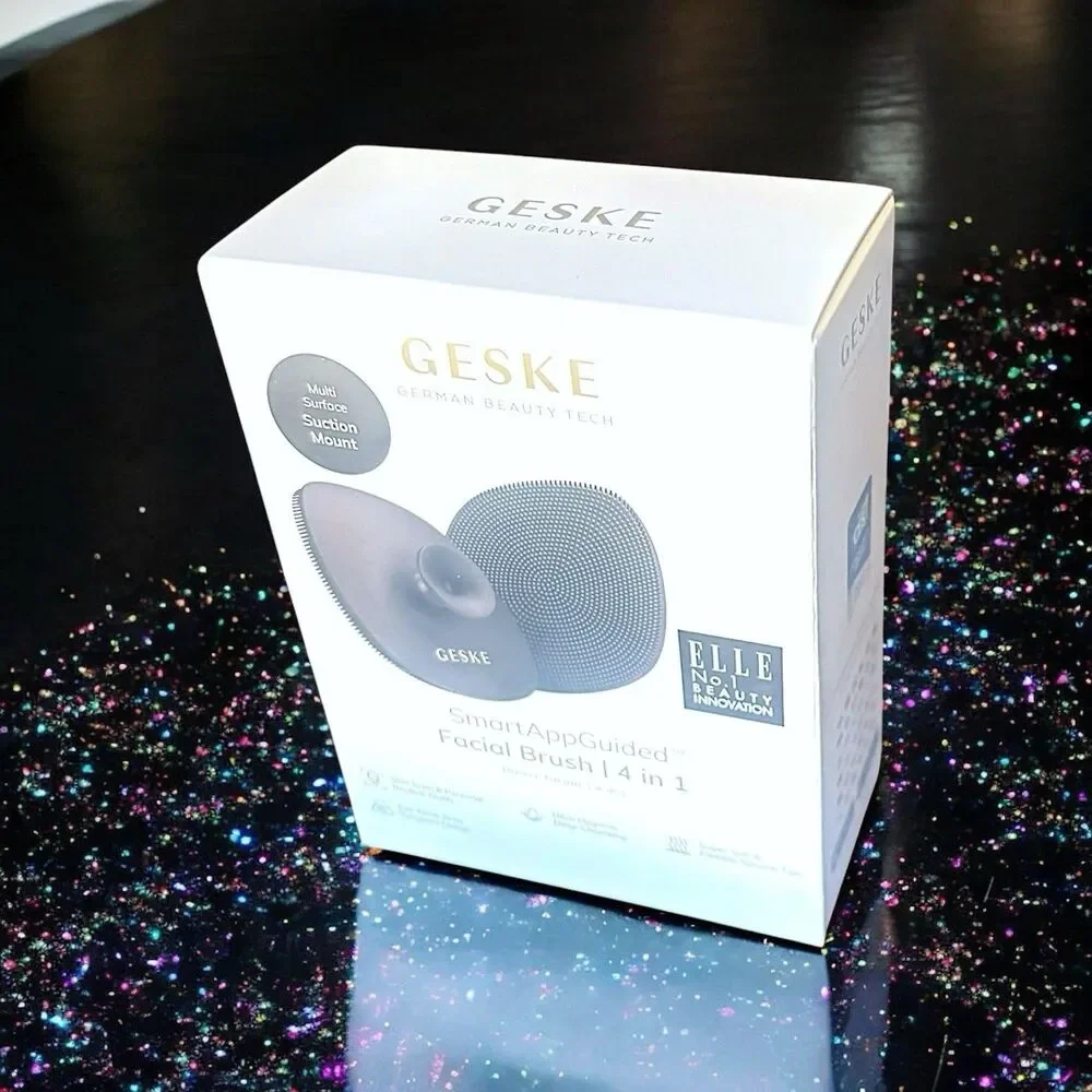 GESKE Facial Brush SmartAppGuided 4 in 1 Facial Brush in Gray  Brand New in Box